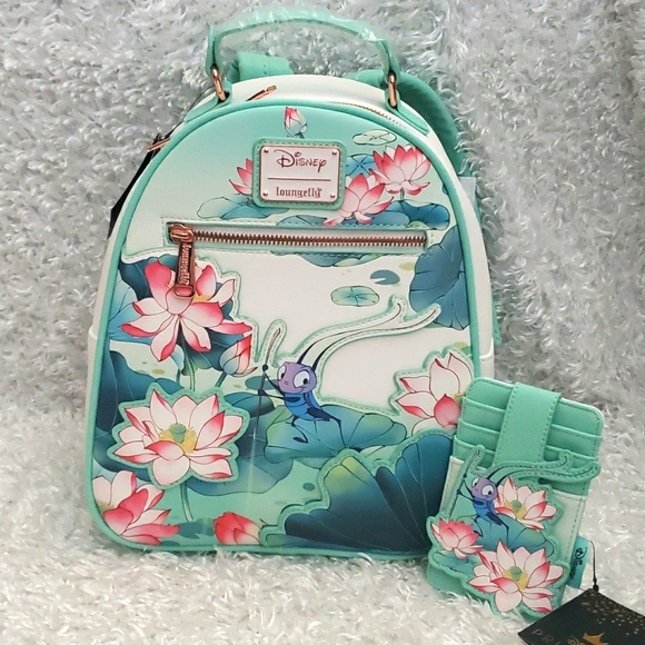 Loungefly Handbags - NWT Loungefly Mulan mini backpack and cardholder set